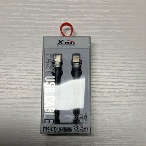 Black Type-C to Lightning Cable